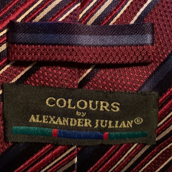 3 for $30! Colours by Alexander Julian stripped tie‎ - Picture 4 of 9